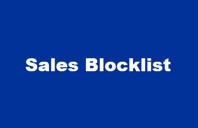 Custom Sales Blocklist